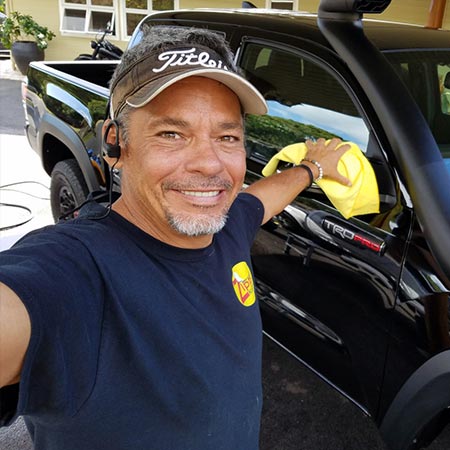 Steven Schwartz cleaning truck