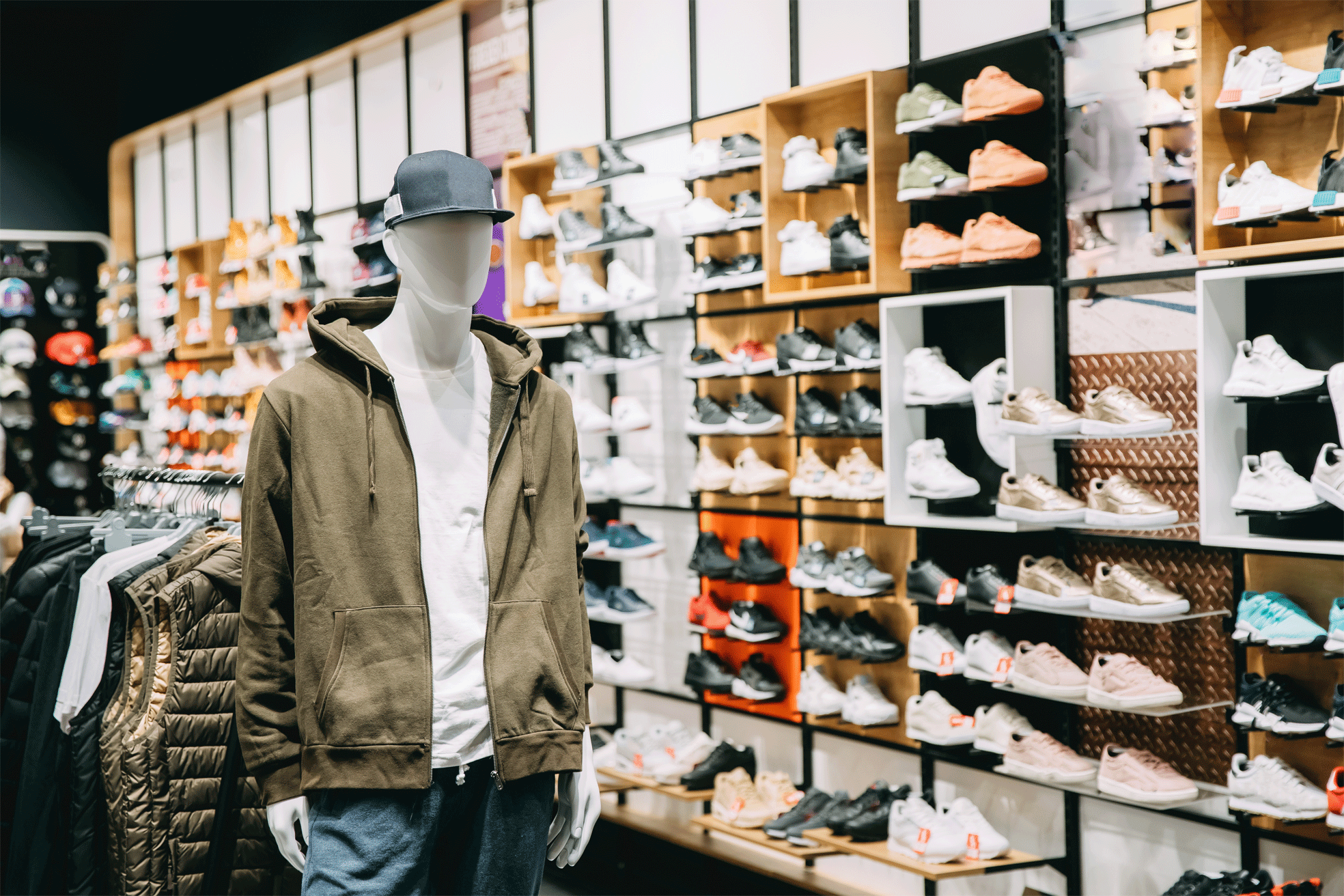 Retail store with shoe section image