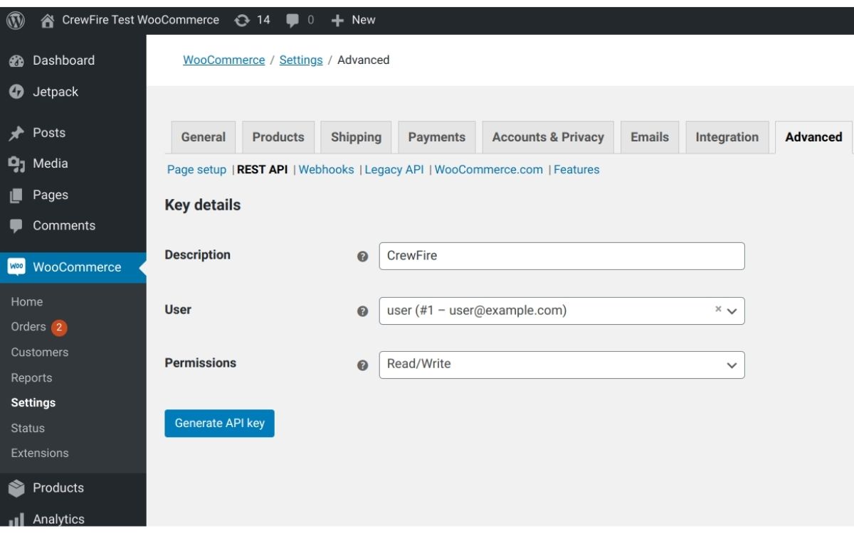 How-to-create-a-API-key-in-WooCommerce