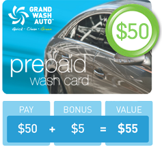 Prepaid Wash Card - $50