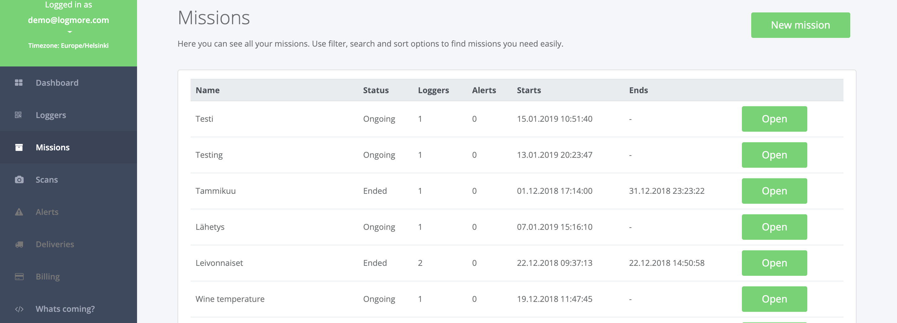 logmore-web-mission-view