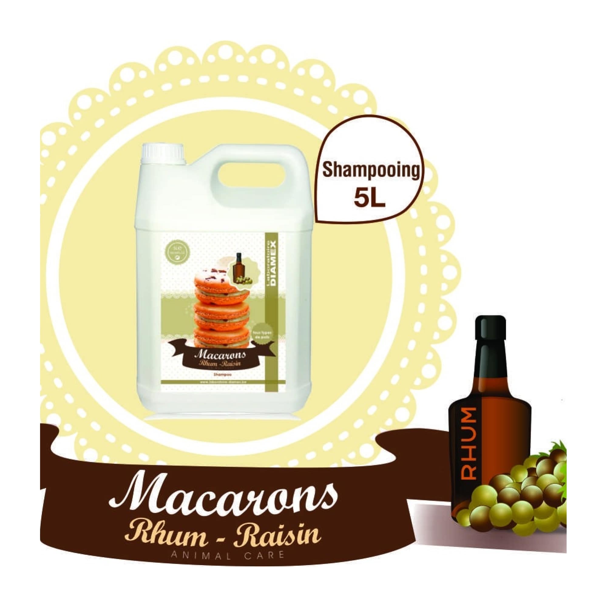 Shampooing Diamex macarons rhum-raisin