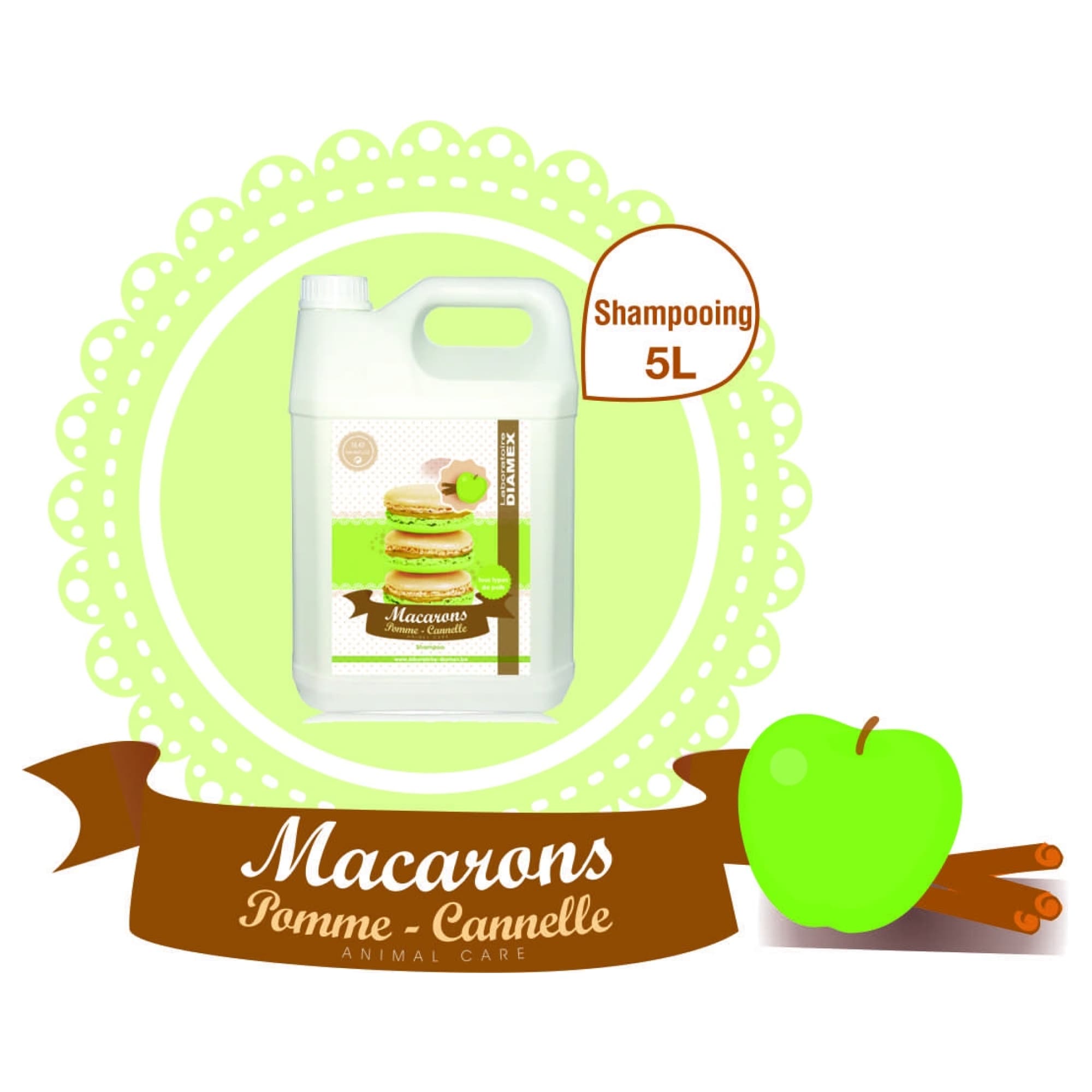Shampooing Diamex macarons pomme-cannelle