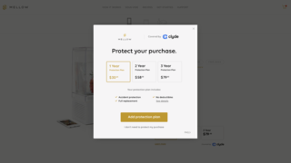 Extended warranty modal popup increase revenue