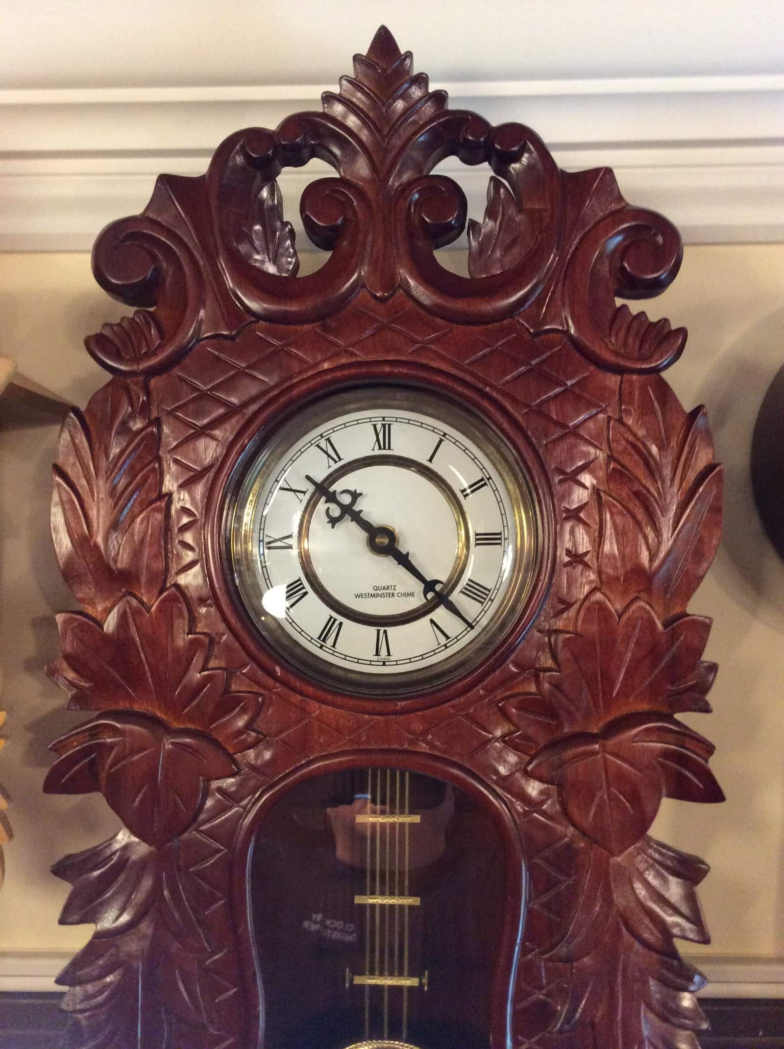 Carved Quartz Wall Clock