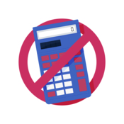 No calculator sign