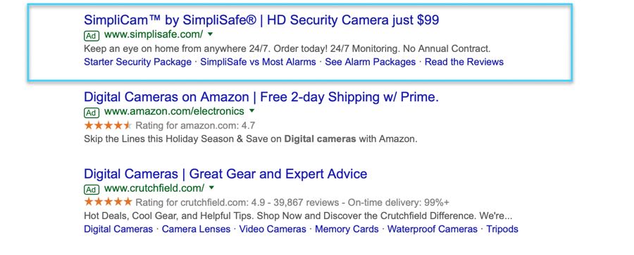 Keep ads straightforward—and always include your business/product name.