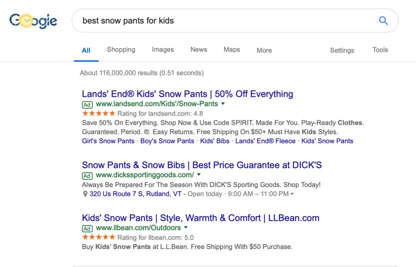 Google Ads work well for high-intent searches.