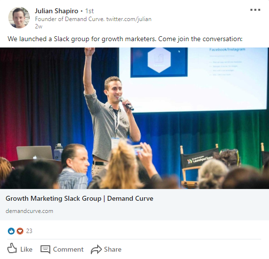 linkedin post