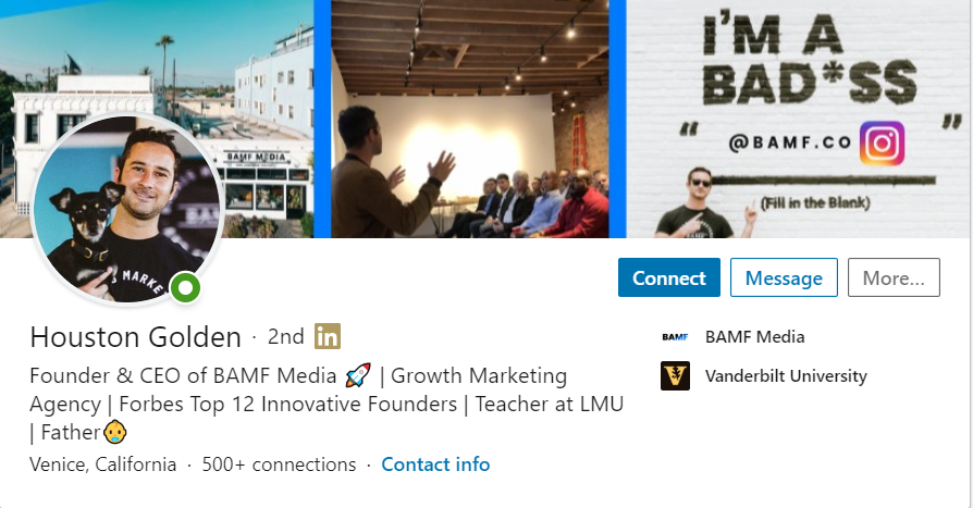 effective linkedin header image