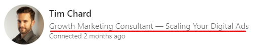 linkedin headline