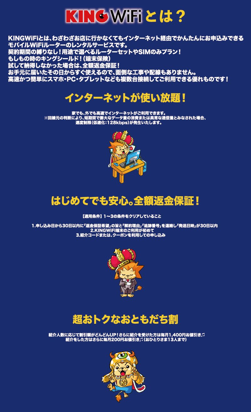 KINGWiFi LTE使い放題