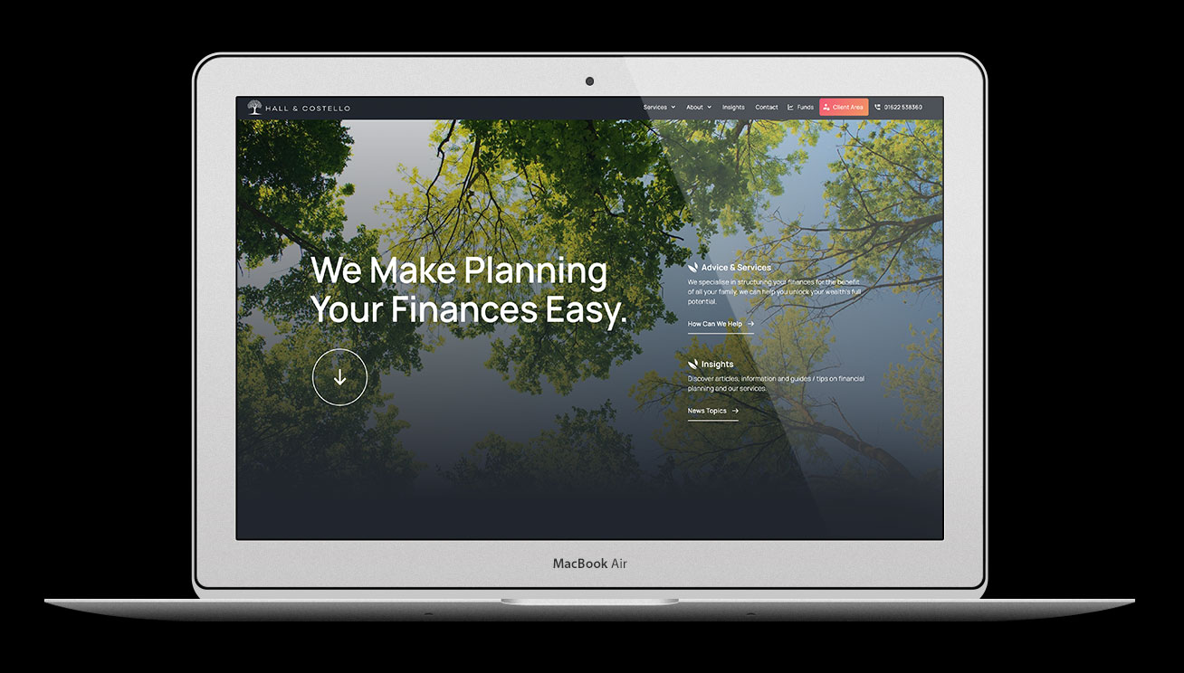 Web Design Wealth Management Financial Advisers in Kent