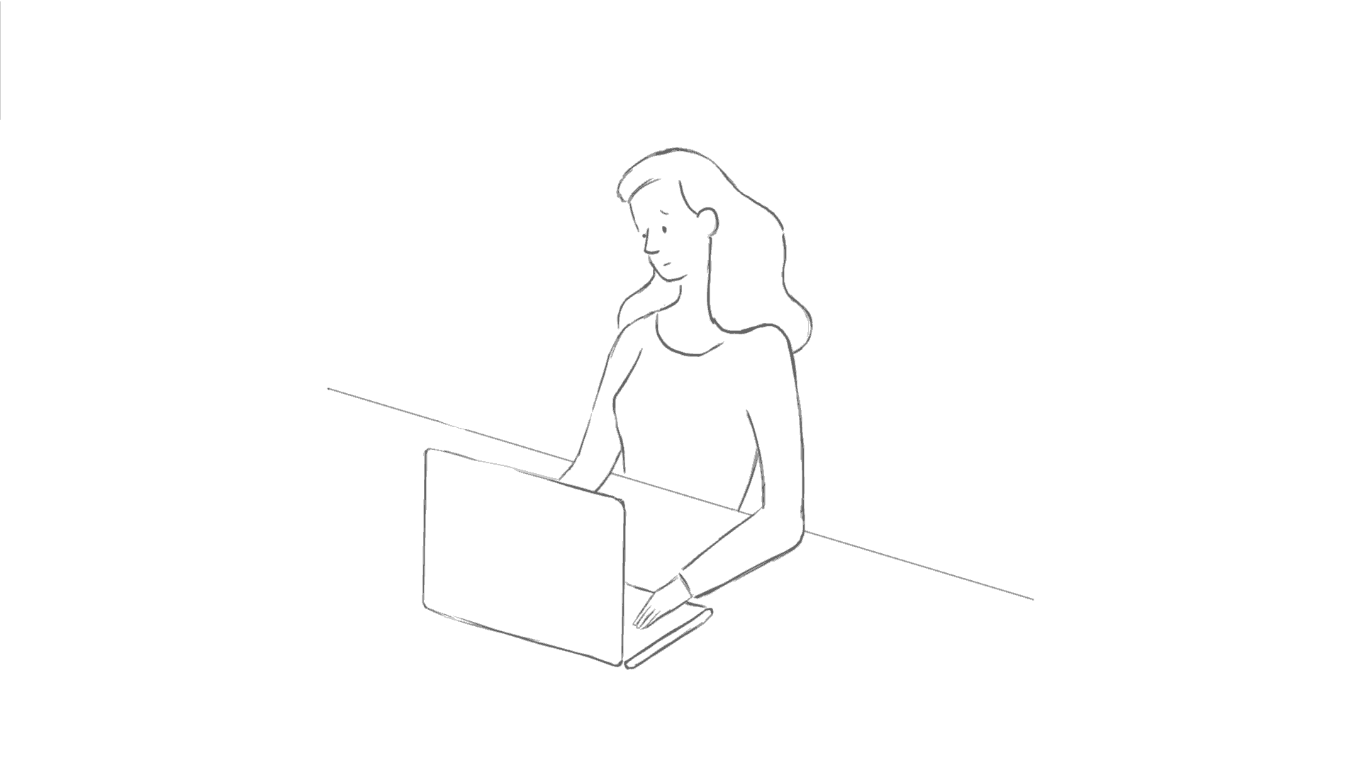 Animated storyboard made for Parcela Já with a woman in a laptop