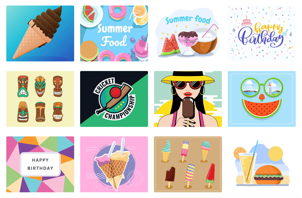 Diverse illustraties ter voorbeeld