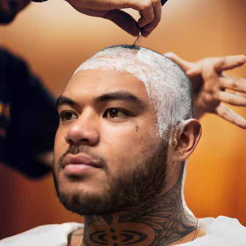Customer in Barbershop in Kotara NSW