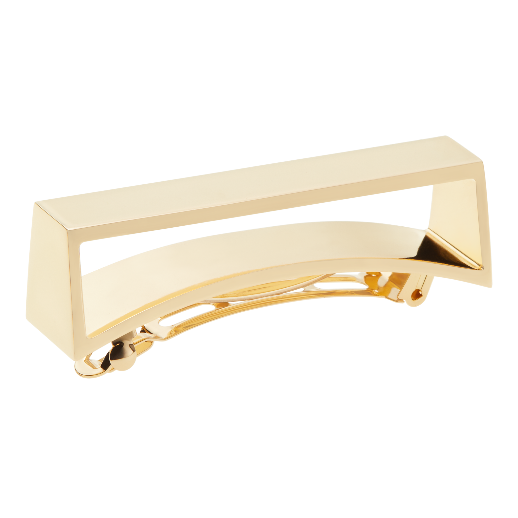 Geometric Gold Plated Metal Barrette