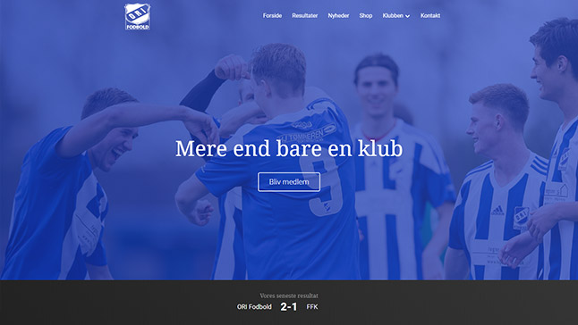ORI Fodbold hjemmeside