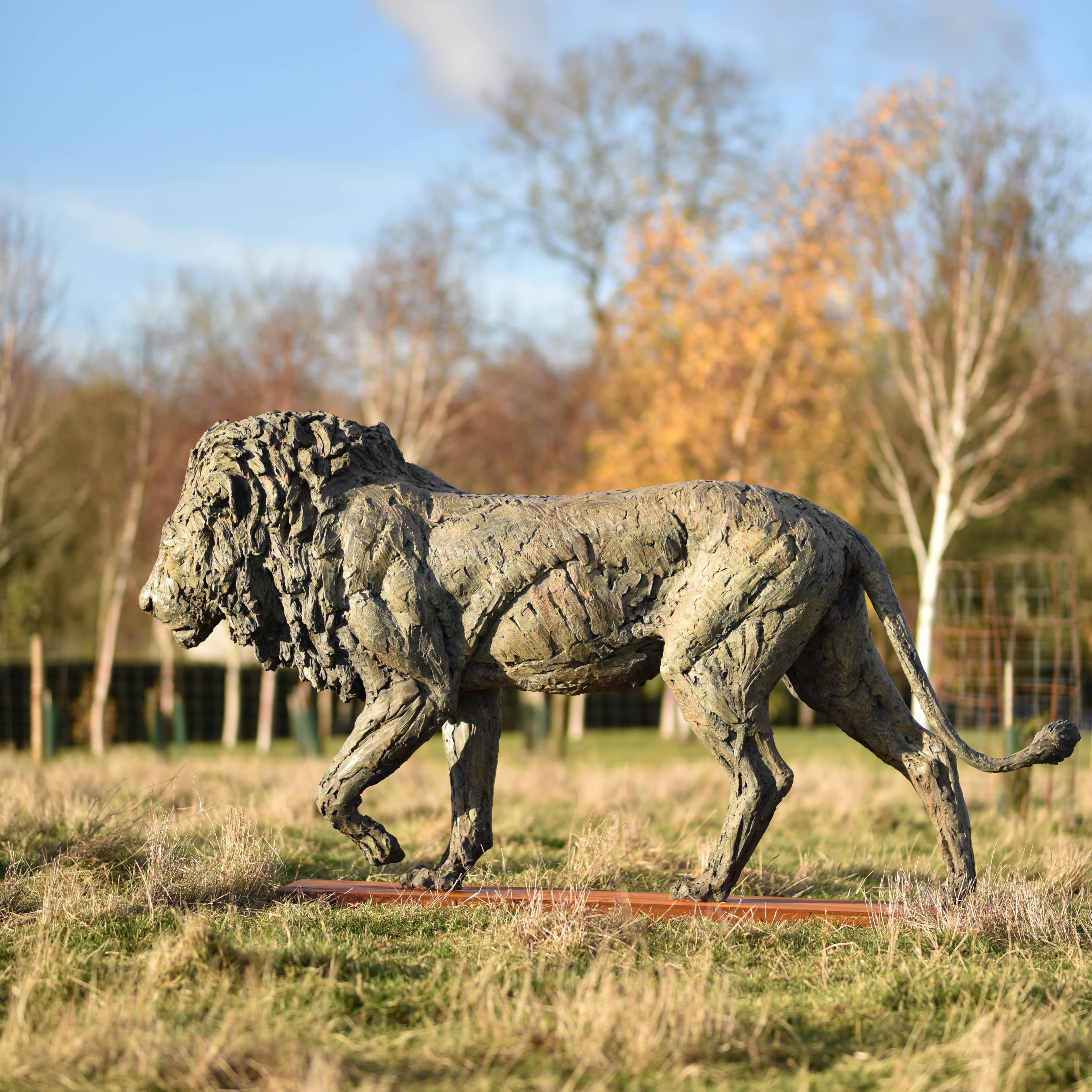 Lion, Life Size by Hamish Mackie at Muse. The Sculpture Company