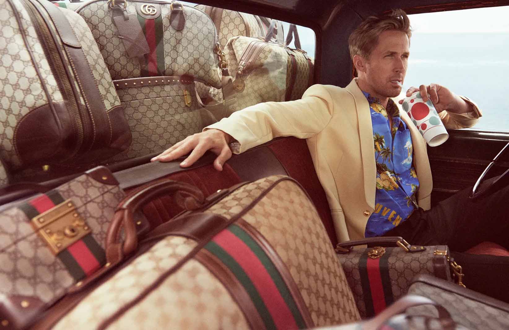 Gucci Valigeria campaign, the experience of the unexpected- Ryan Gosling Ph. Glen Luchford