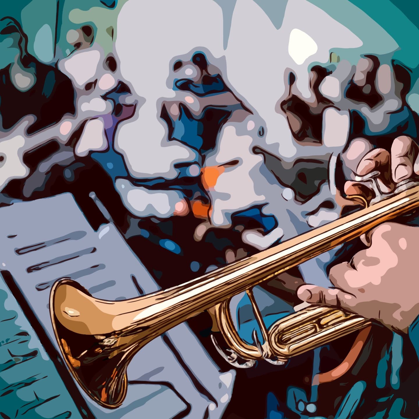 A live band playing