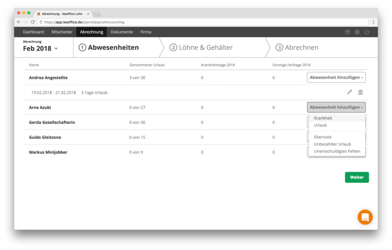 Bankenübersicht mit lexoffice