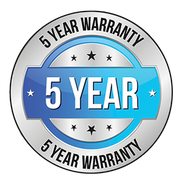5 year warranty logo
