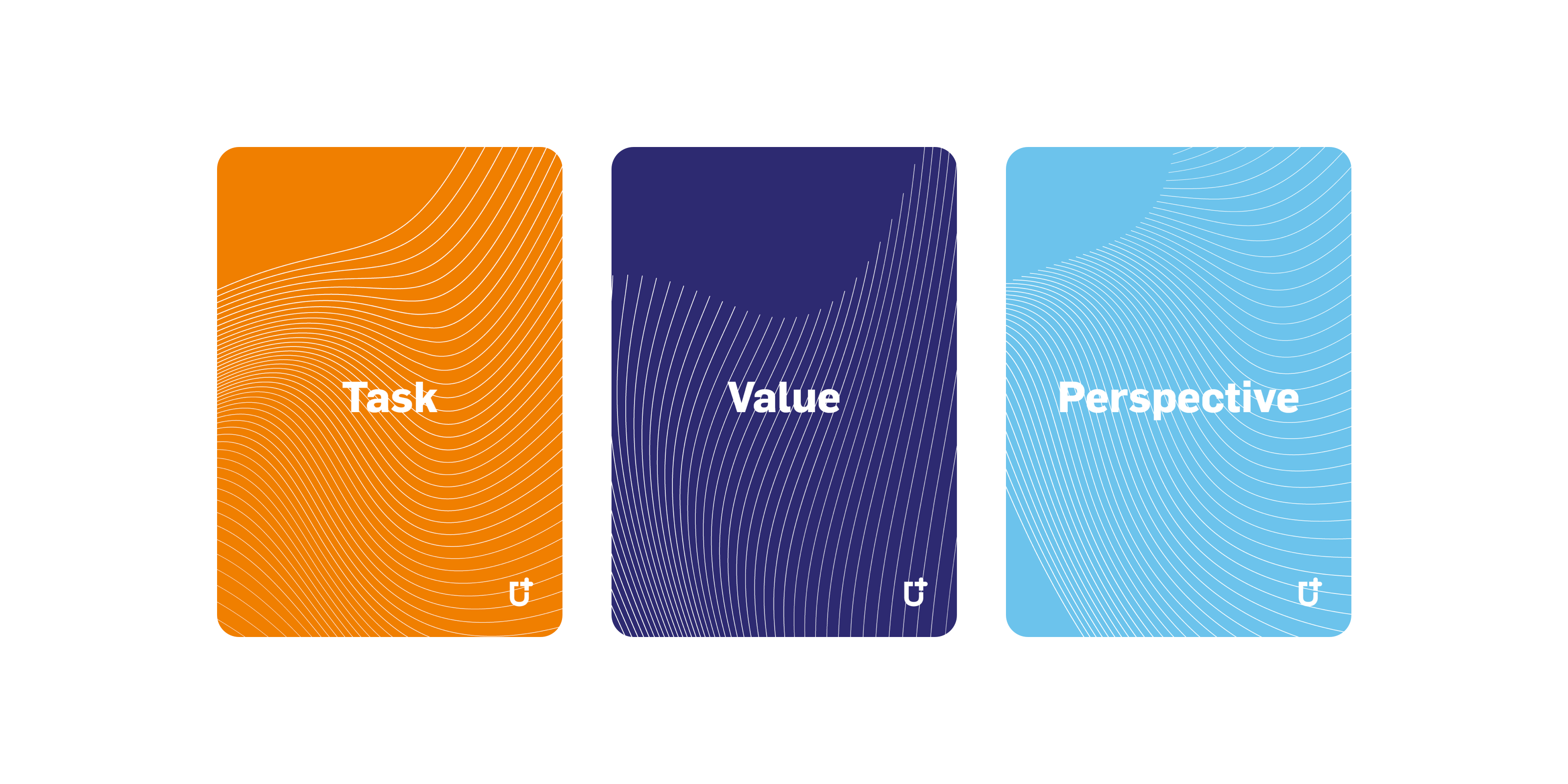 Types of cards in the AI Card Game: 'Task', 'Value' and 'Perspective'