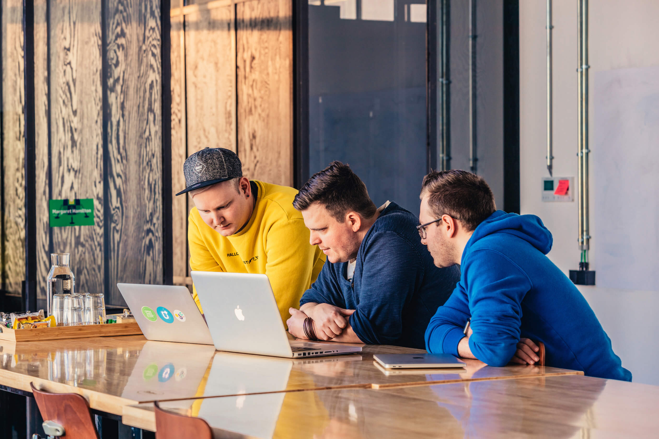 The In The Pocket design team at work in a meeting