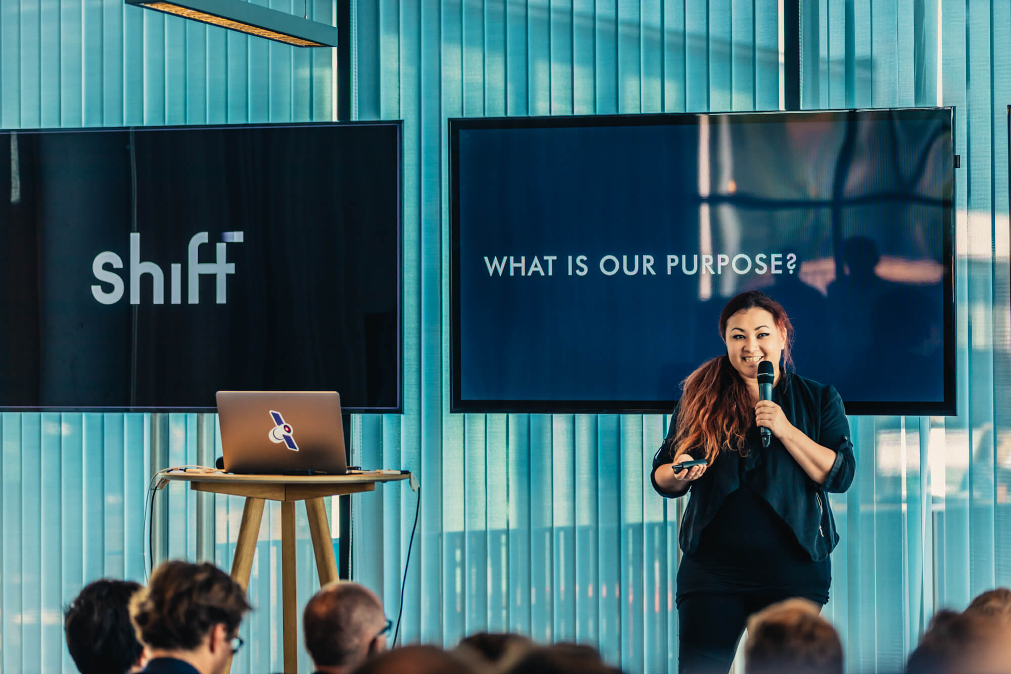 Jona Anne presenting during 'Shift'