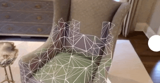 A chair scanned by ARKit 2