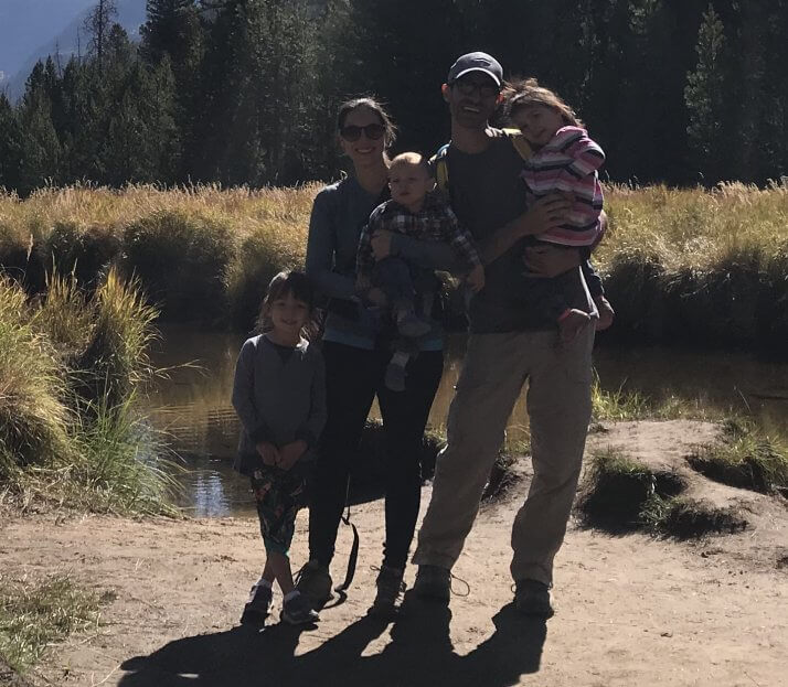 Dr. Rebecca Bub hiking in Colorado