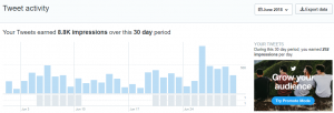Twitter June month impression metrics