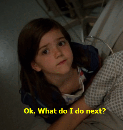 GIF of young girl saying Ok. What do I do next?