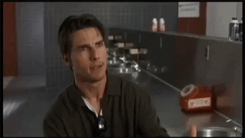GIF of Jerry McGuire saying the classic line, "Help me, Help You."