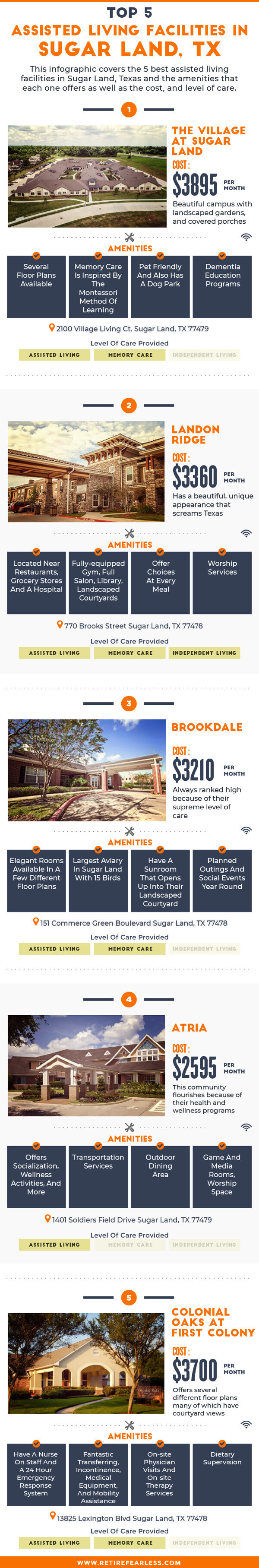 5 Best Assisted Living Facilities Sugar Land, TX