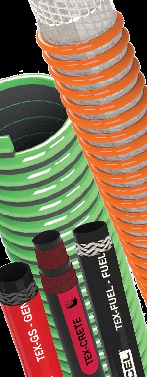 Assortment of industrial hose
