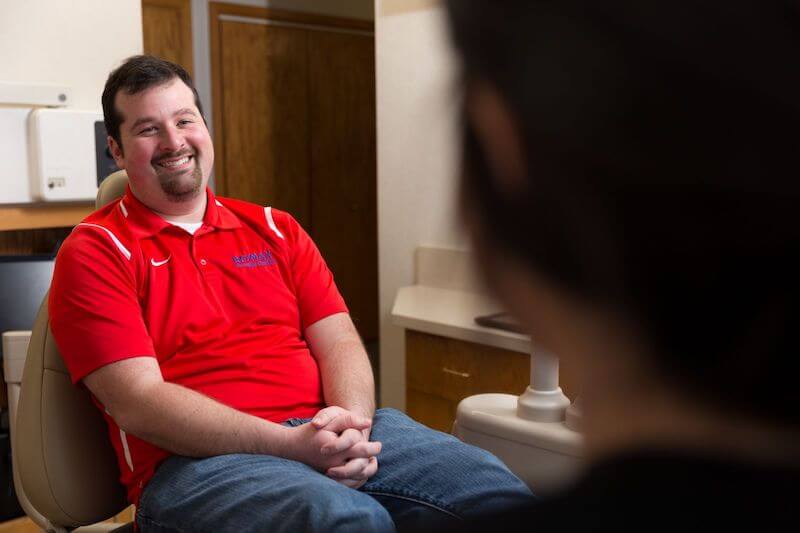 Patient smiling