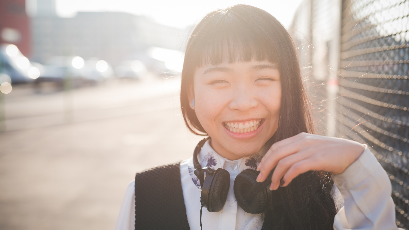 woman smiling
