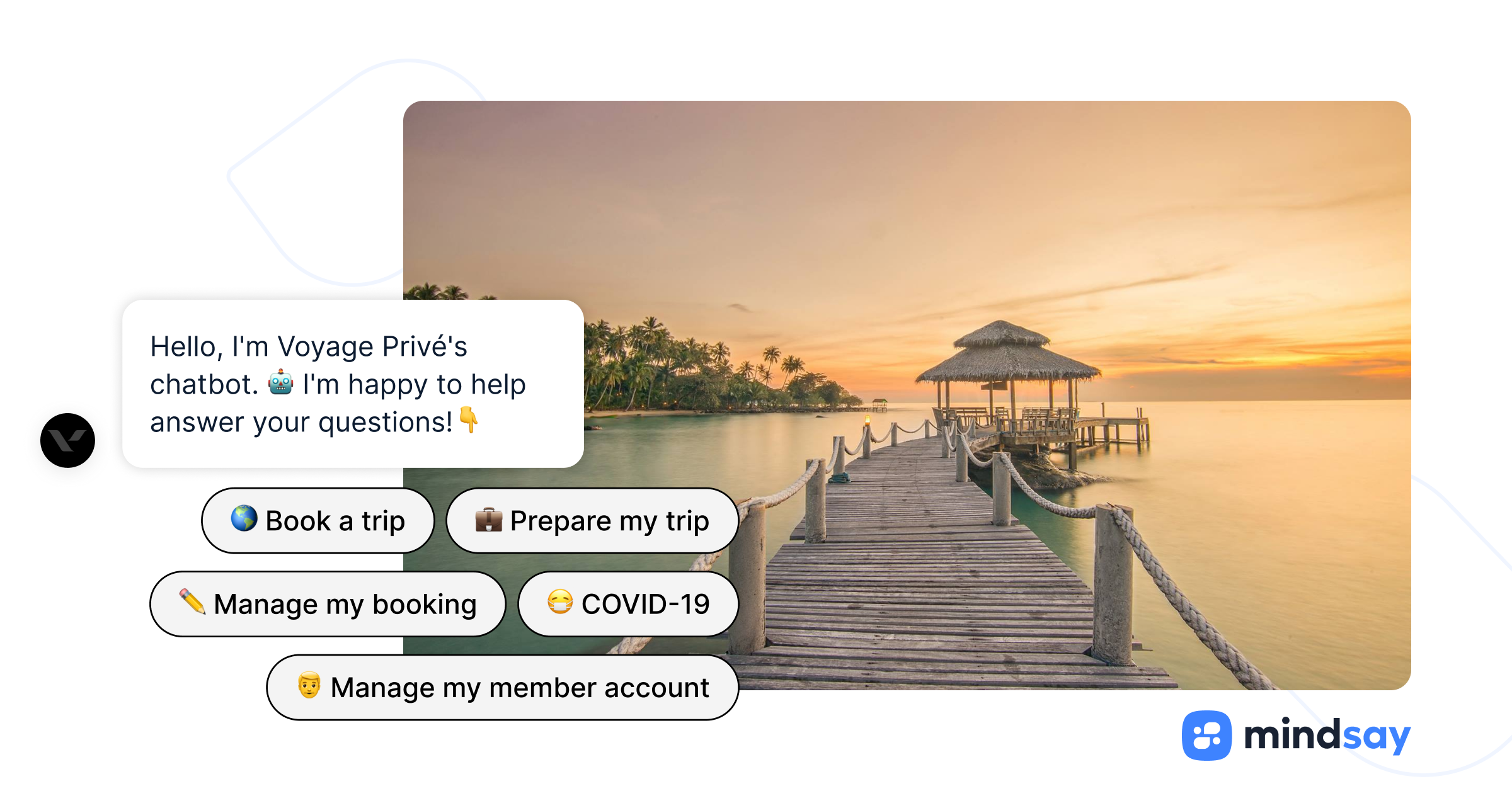 Reducing contact rate with a chatbot in 7 languages | Mindsay