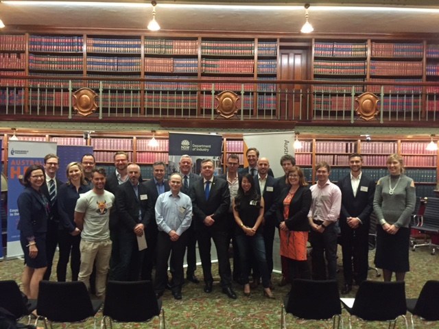 Mike Page from Meeco and the other start-ups attending the Austrade/NSW Gov Delegation to Tel Aviv including NSW Minister for Industry Anthony Roberts
