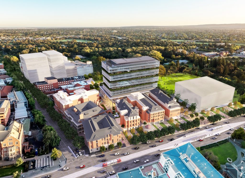 Aerial view of Lot Fourteen, Adelaide, SA