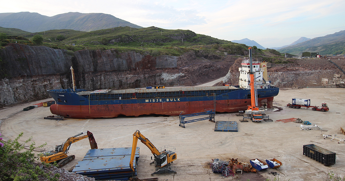 John Lawrie successfully completes decommissioning of MV Kaami at Kishorn Dry Dock