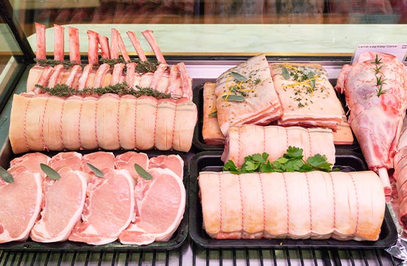 Range of pork meats