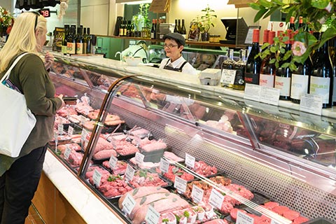 Butcher meat counter in Toorak