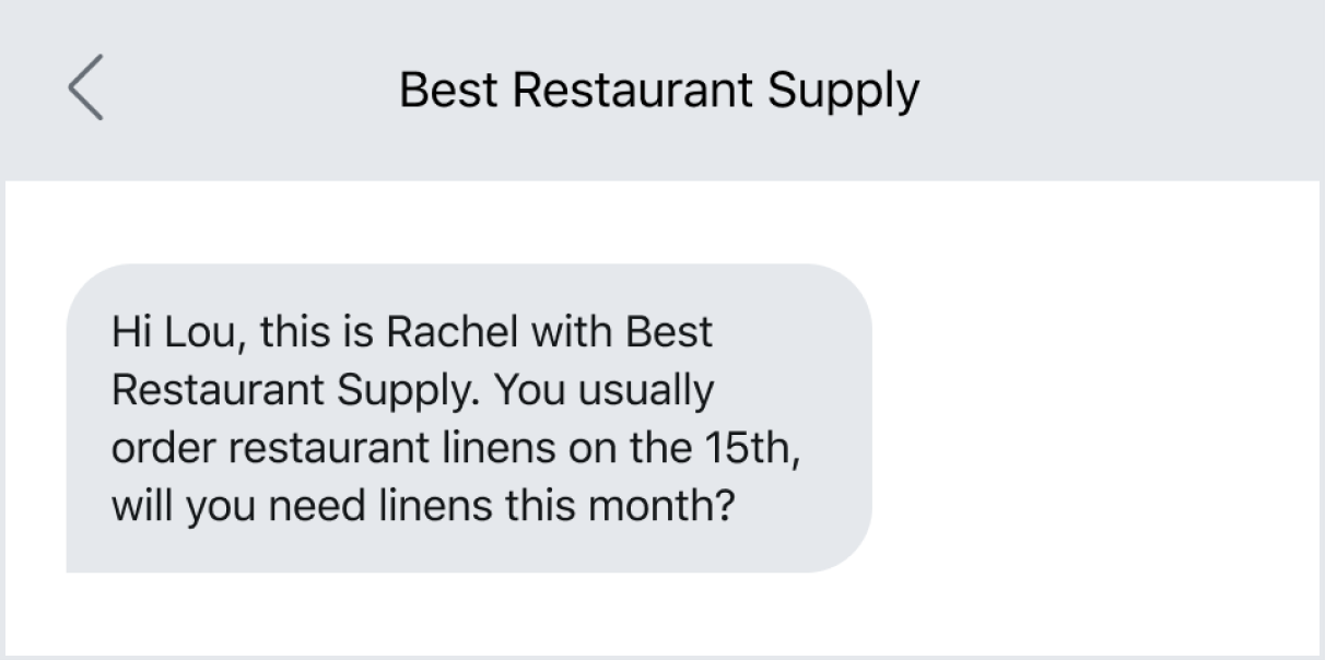 Check in with customers to retain business