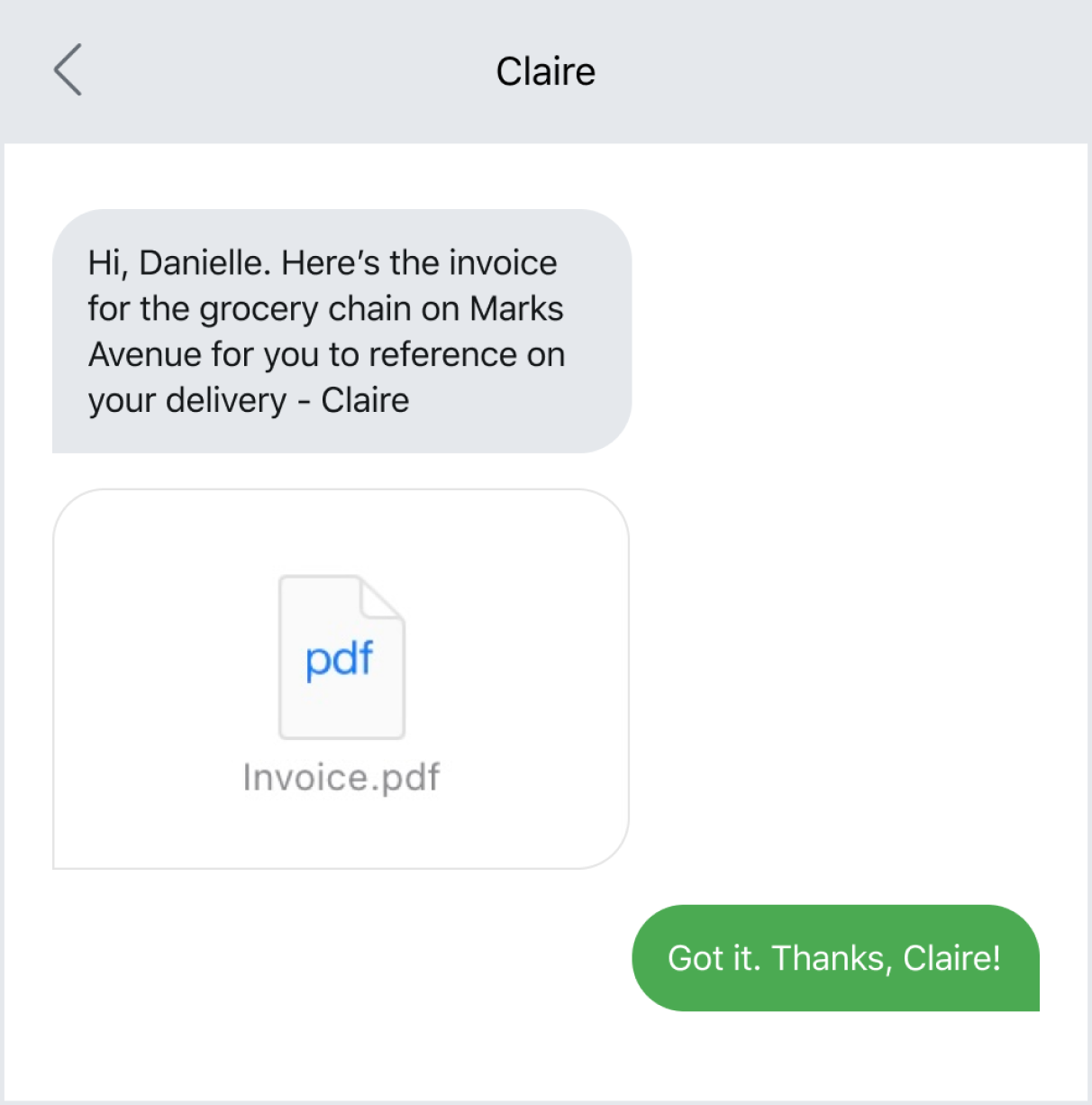 Sending important forms via text for easy access