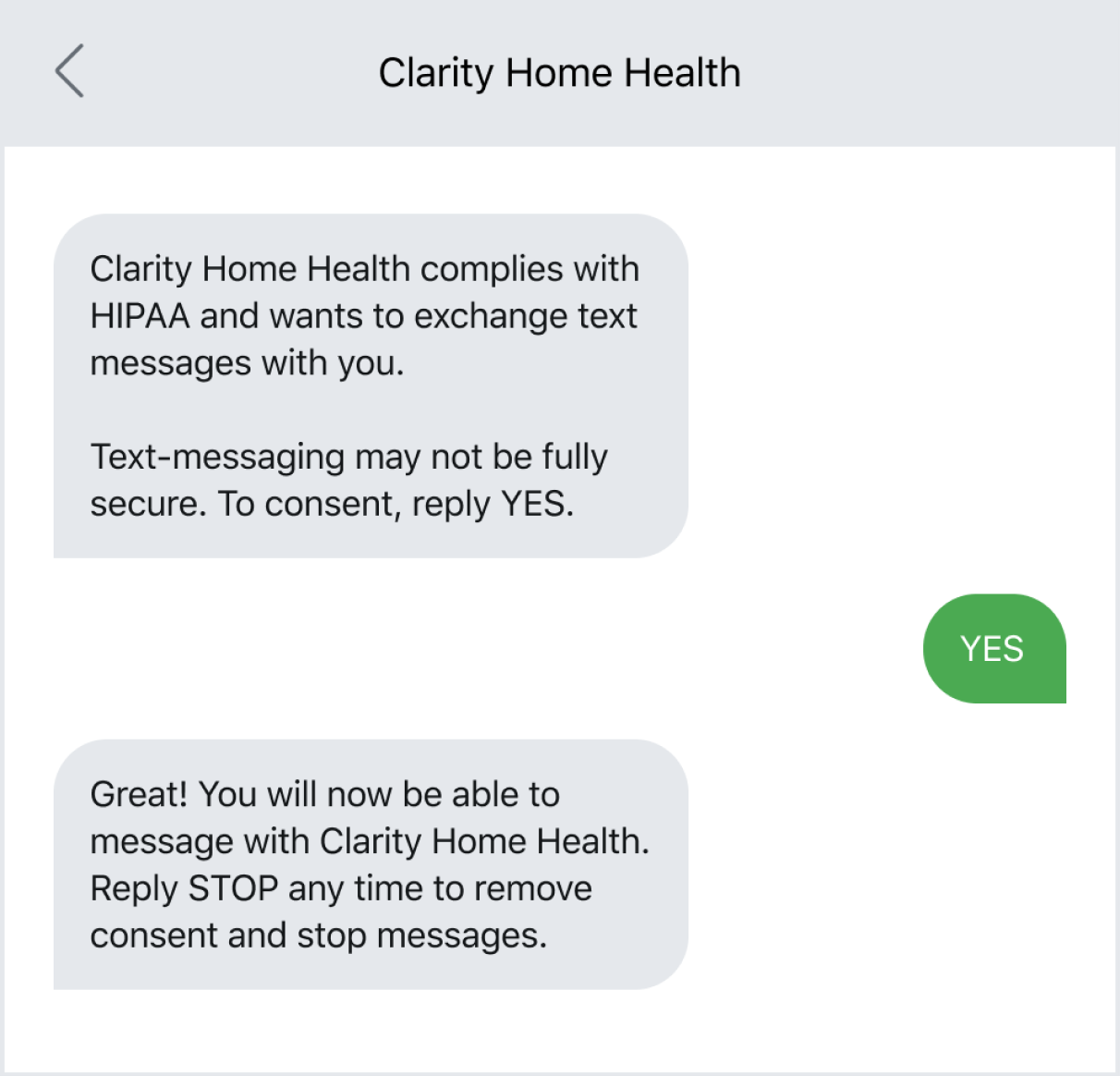 Home healthcare business using HIPAA compliant texting