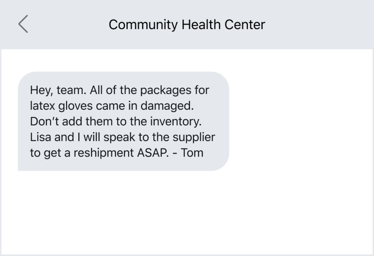 Coordinating a delivery via text message