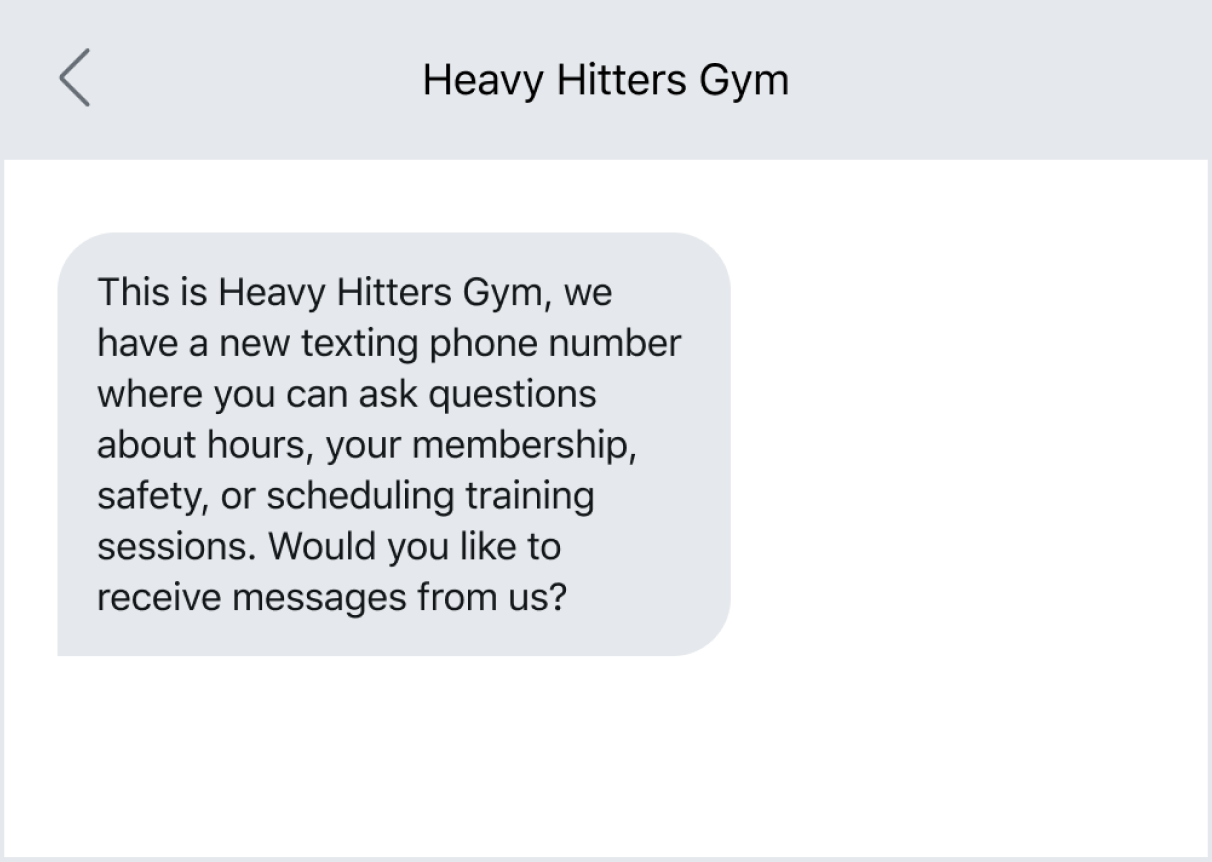 Example on collecting an opt-in via text